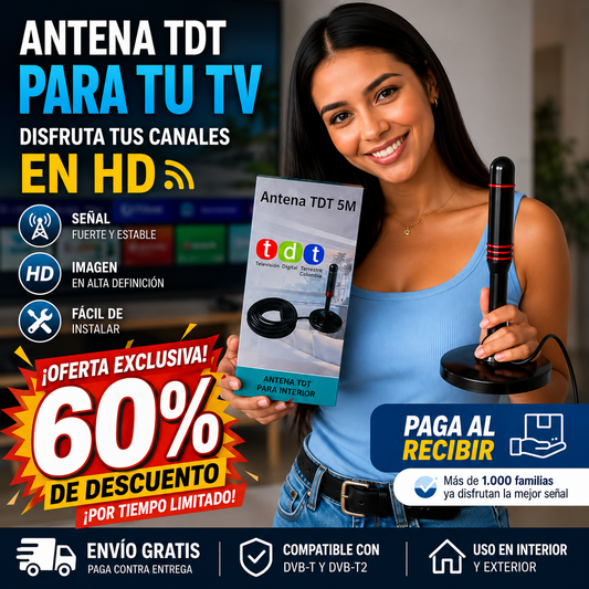 ANTENA HDTV 5 METROS