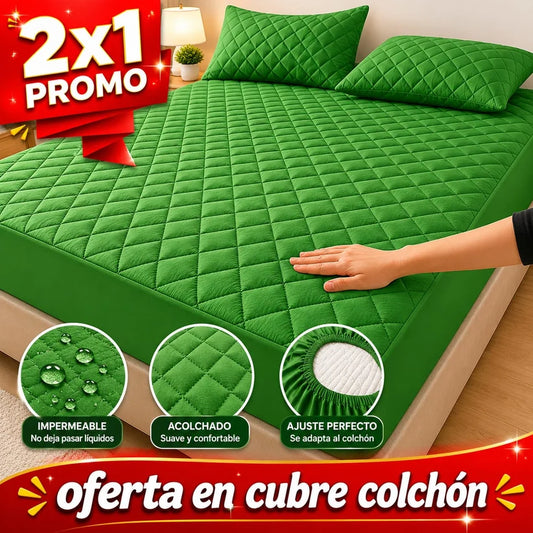PROMOCION EN CUBRE COLCHON PAGUE 1 LLEVE 2 +4 fundas de Almohada
