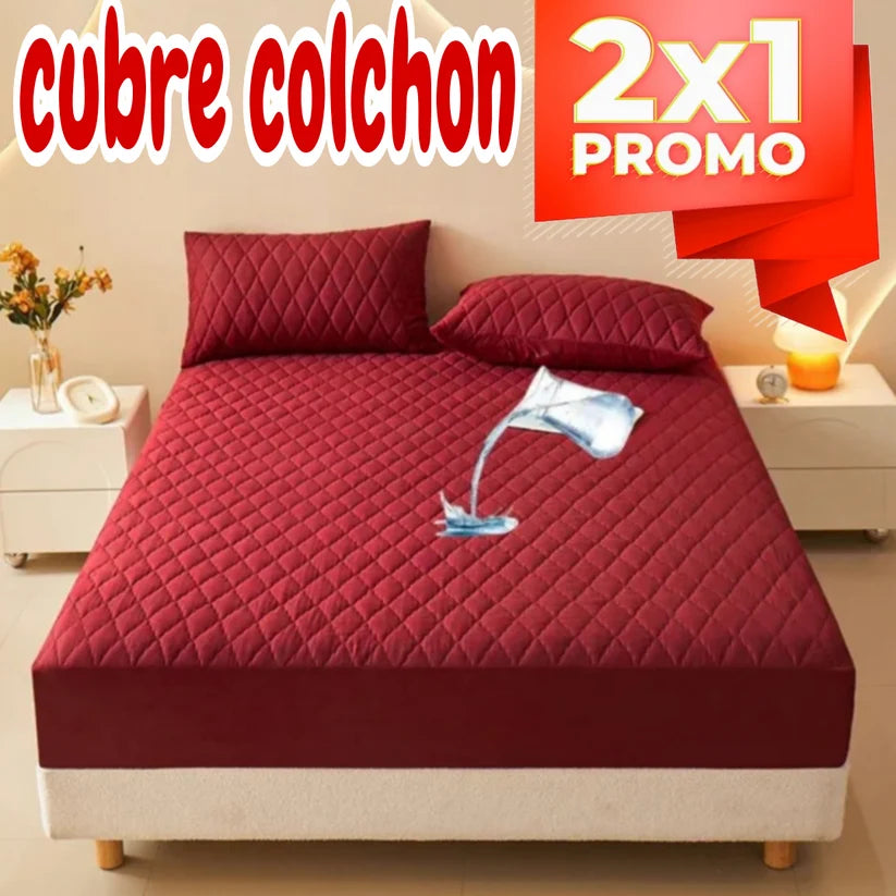 PROMOCION EN CUBRE COLCHON PAGUE 1 LLEVE 2 +4 fundas de Almohada