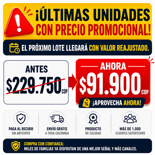 ANTENA HDTV 5 METROS